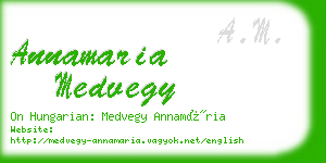 annamaria medvegy business card